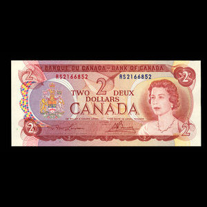 Canada, Banque du Canada, 2 dollars : 1974