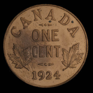 Canada, Georges V, 1 cent : 1924