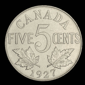Canada, Georges V, 5 cents : 1927