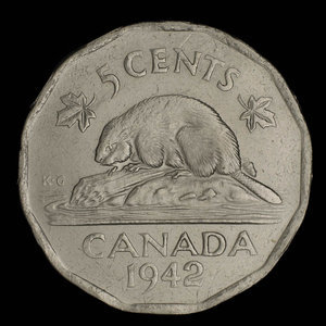 Canada, Georges VI, 5 cents : 1942