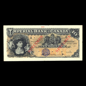 Canada, Imperial Bank of Canada, 10 dollars : 1 octobre 1902