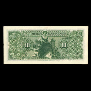 Canada, Imperial Bank of Canada, 10 dollars : 1 octobre 1902