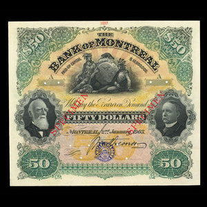Canada, Banque de Montréal, 50 dollars : 2 janvier 1903