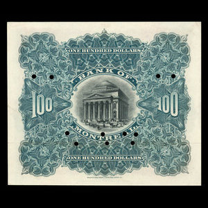 Canada, Banque de Montréal, 100 dollars : 2 janvier 1903