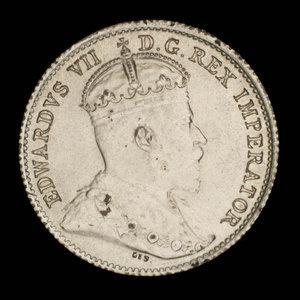 Canada, Édouard VII, 5 cents : 1908