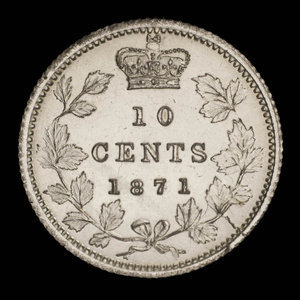 Canada, Victoria, 10 cents : 1871