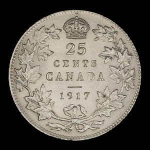Canada, Georges V, 25 cents : 1917