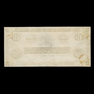 Canada, Bank of British North America, 10 dollars : 1 juillet 1870