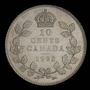 Canada, Georges V, 10 cents : 1928
