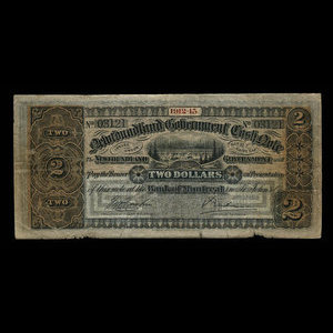 Canada, Gouvernement de Terre-Neuve, 2 dollars : 1913