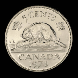 Canada, Élisabeth II, 5 cents : 1978
