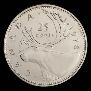 Canada, Élisabeth II, 25 cents : 1978