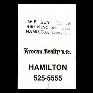 Canada, Arocan Realty Ltd., aucune dénomination : 1979