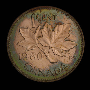 Canada, Élisabeth II, 1 cent : 1980