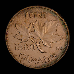 Canada, Élisabeth II, 1 cent : 1980