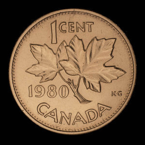 Canada, Élisabeth II, 1 cent : 1980