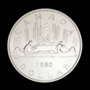 Canada, Élisabeth II, 1 dollar : 1980