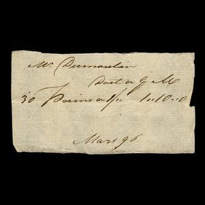 Canada, Pierre Dumoulin, 30 pains : mars 1796