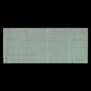 Canada, Corporation Rivière-du-Moulin, 1 dollar : 17 mars 1934