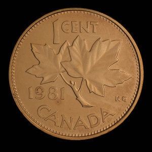 Canada, Élisabeth II, 1 cent : 1981