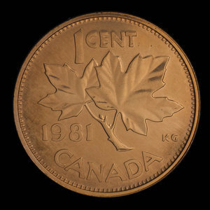 Canada, Élisabeth II, 1 cent : 1981