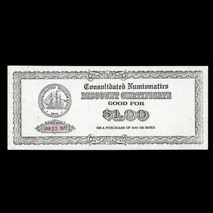 Canada, Consolidated Numismatics Limited, 1 dollar : 23 janvier 1977