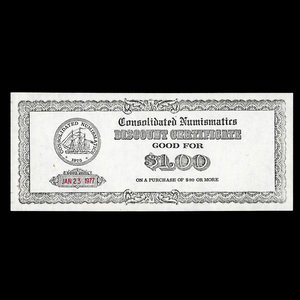 Canada, Consolidated Numismatics Limited, 1 dollar : 23 janvier 1977