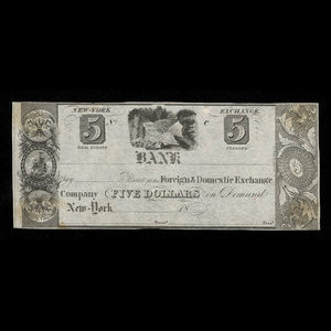 Canada, Commercial Bank (Kingston), 5 dollars : 1838