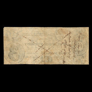 Canada, Phenix Bank, 3 dollars : 2 juillet 1840