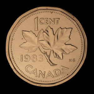 Canada, Élisabeth II, 1 cent : 1983