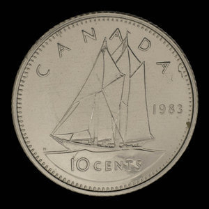 Canada, Élisabeth II, 10 cents : 1983