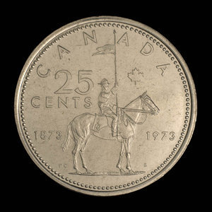 Canada, Élisabeth II, 25 cents : 1973