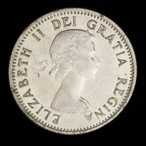 Canada, Élisabeth II, 10 cents : 1953