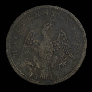 Canada, inconnu, 1/2 penny : 1814