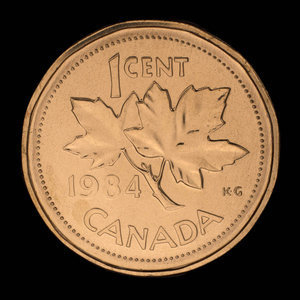 Canada, Élisabeth II, 1 cent : 1984