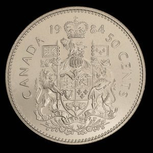 Canada, Élisabeth II, 50 cents : 1984