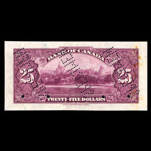 Canada, Banque du Canada, 25 dollars : 6 mai 1935
