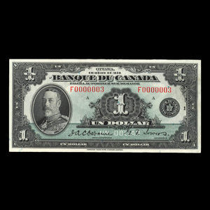 Canada, Banque du Canada, 1 dollar : 1935