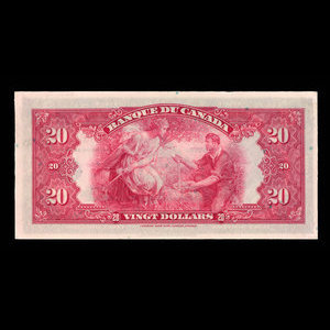 Canada, Banque du Canada, 20 dollars : 1935