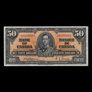 Canada, Banque du Canada, 50 dollars : 2 janvier 1937