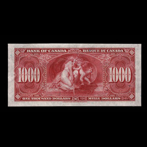 Canada, Banque du Canada, 1,000 dollars : 2 janvier 1937