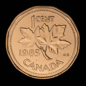 Canada, Élisabeth II, 1 cent : 1985