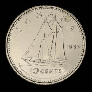Canada, Élisabeth II, 10 cents : 1985