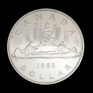 Canada, Élisabeth II, 1 dollar : 1985