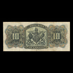 Canada, Banque Royale du Canada, 10 dollars : 2 janvier 1909