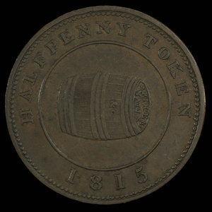 Canada, Miles W. White, 1/2 penny : 1815