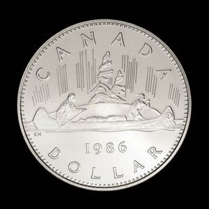 Canada, Élisabeth II, 1 dollar : 1986