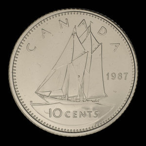 Canada, Élisabeth II, 10 cents : 1987