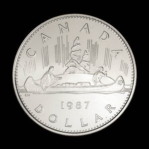 Canada, Élisabeth II, 1 dollar : 1987