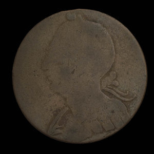 Canada, inconnu, 1/2 penny : 1838